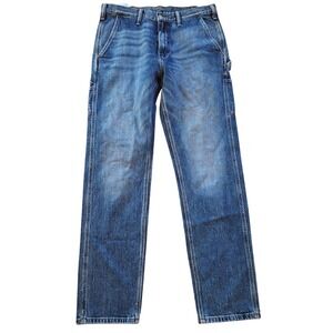 Levis Mens Slim Fit Carpenter Jeans Whiskering Medium Wash 32x34